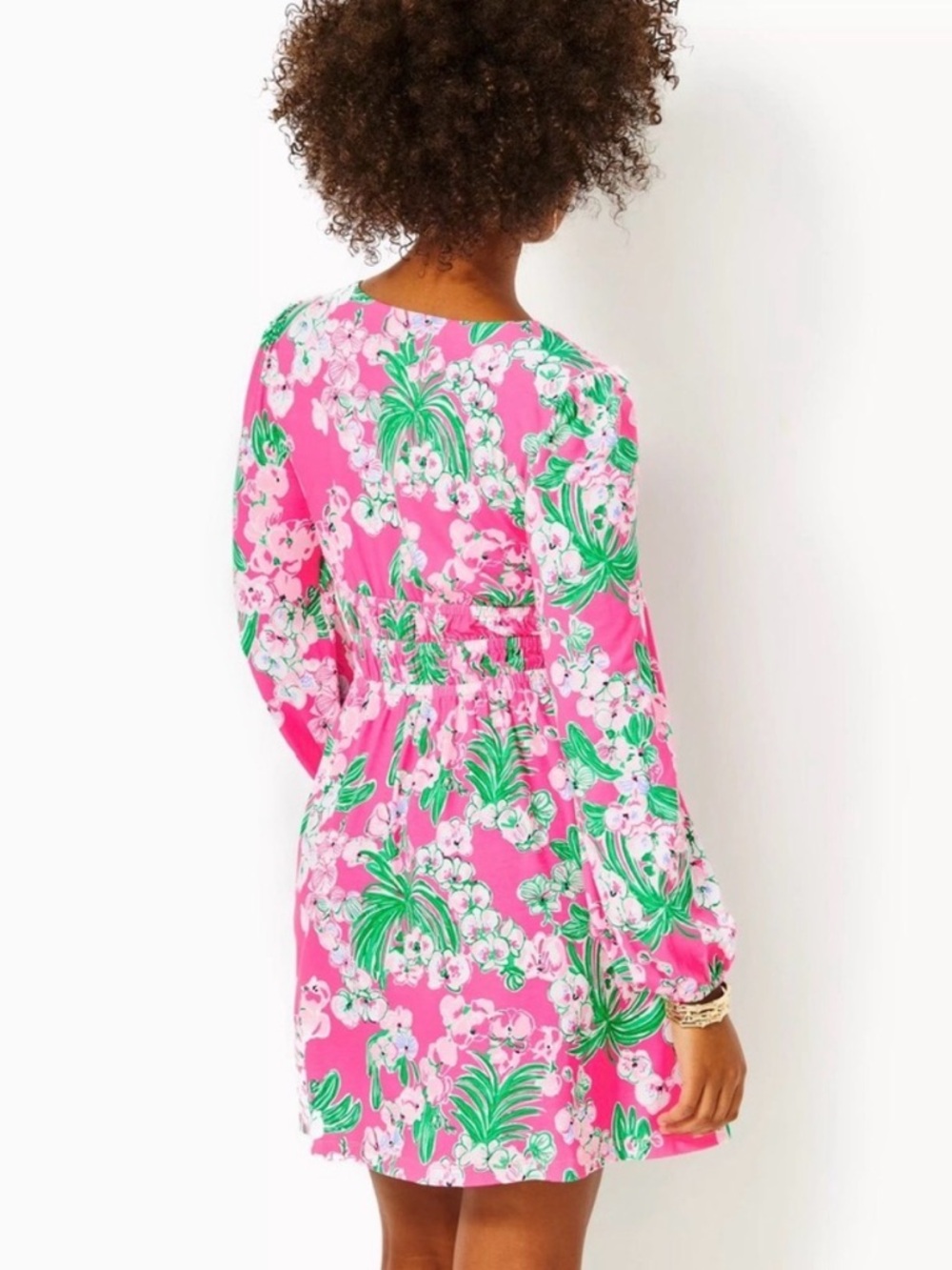 Lily Pulitzer Calla Long Sleeve Vneck Dress - Picture 2 of 8